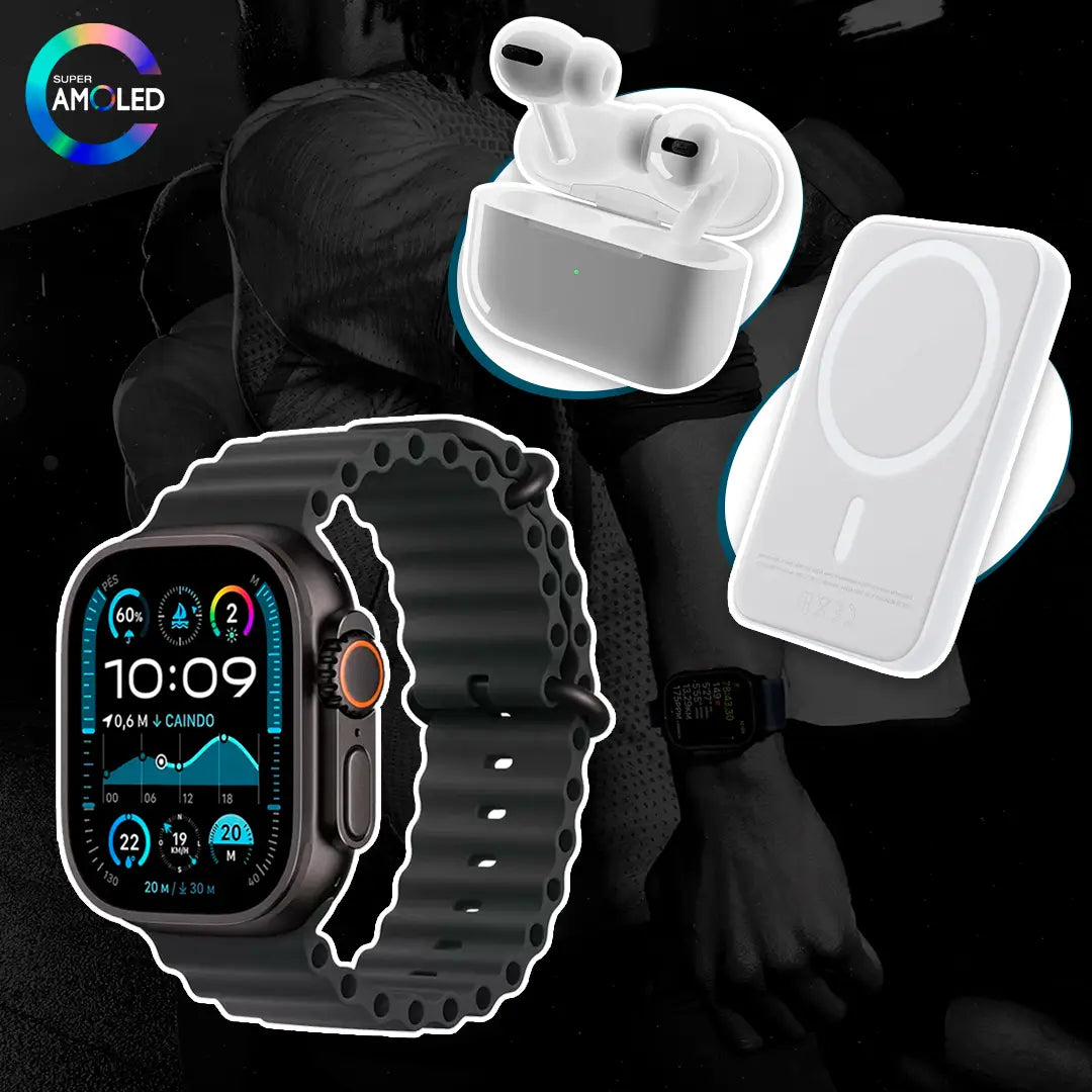 Smartwatch Ultra 2 + CADEAUX LIMITÉS : Pods 3 et Chargeur Portable