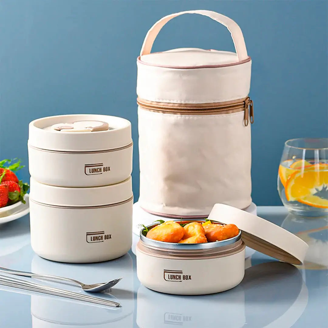 [ACHETEZ 2, RECEVEZ 4] Kit LunchBox Isotherme en Inox + Cadeau : Sac & Couverts